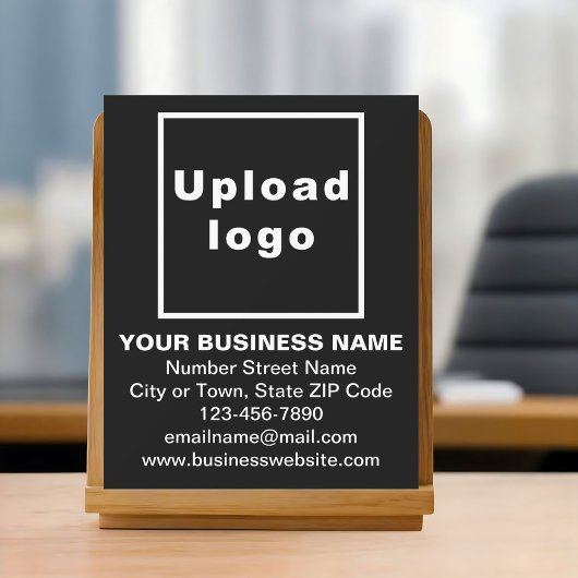 Business Brand on Black Acrylic Sign Acrylschild