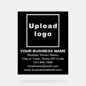 Business Brand on Black Acrylic Sign Acrylschild (Vorderseite)