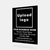 Business Brand on Black Acrylic Sign Acrylschild (Winkel)