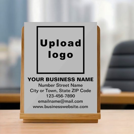 Business Brand on Gray Acrylic Sign Acrylschild