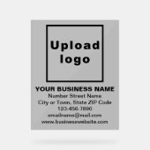 Business Brand on Gray Acrylic Sign Acrylschild (Vorderseite)