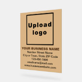 Business Brand on Light Brown Acrylic Sign Acrylschild (Winkel)