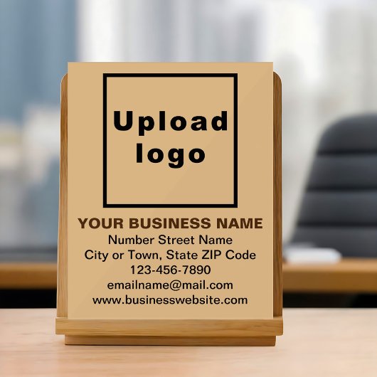 Business Brand on Light Brown Acrylic Sign Acrylschild