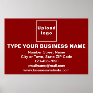 Business Brand on Red Rectangle Poster