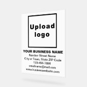 Business Brand on White Acrylic Sign Acrylschild (Winkel)
