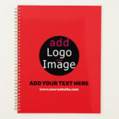 Business Branding Customizable Red Planer (Vorderseite)