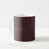 Business brauner einfacher individuelle Name Kaffeetasse (Vorderseite Links)