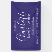 Business Bread & Breakfast Modernes, einfach Lila Banner (Vertikal)