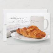 Business Breakfast Meeting Kaffee und Croissant Einladung (Vorderseite)