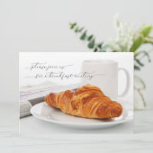 Business Breakfast Meeting Kaffee und Croissant Einladung (Stehend Vorderseite)