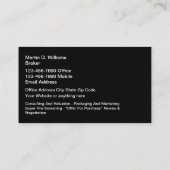 Business Broker und Network Marketing Visitenkarte (Rückseite)