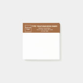 Business Brown Heading White Square Beitrag Notiz (Vorderseite)