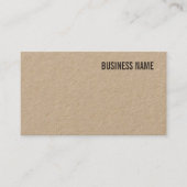 Business Brown Kraft Paper Elegante Moderne Vorlag Visitenkarte (Vorderseite)
