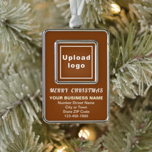 Business Brown Portrait Rectangle Gerahmt Rahmen-Ornament Silber (Baum)