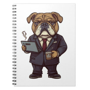 Business Bulldog - Funny Office Dog Notizblock
