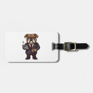 Business Bulldogge � Lustiger Bürohund Gepäckanhänger