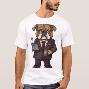 Business Bulldogge � Lustiger Bürohund T-Shirt