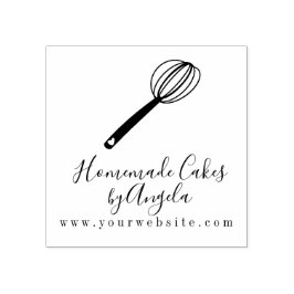 Business Cake Mixer Whisk Heart Logo Gummistempel