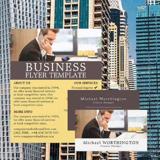 Business Call, Business & Finance Advertising Flyer