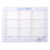 Business Call Planner & Tracking Sheet Notepad Notizblock (Vorderseite)