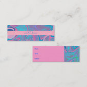 Business Card Abstrakt Blue Pink Sky Skinny Mini Visitenkarte (Vorne/Hinten)