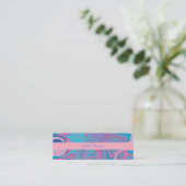 Business Card Abstrakt Blue Pink Sky Skinny Mini Visitenkarte (Stehend Vorderseite)