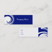 Business Card Abstrakt Blue Recycle Skinny Mini Visitenkarte (Vorne/Hinten)