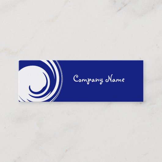 Business Card Abstrakt Blue Recycle Skinny Mini Visitenkarte (Vorderseite)