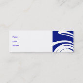 Business Card Abstrakt Blue Recycle Skinny Mini Visitenkarte (Rückseite)