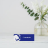 Business Card Abstrakt Blue Recycle Skinny Mini Visitenkarte (Stehend Vorderseite)