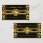 Business Card Altes Gold Art Deco Jewel Visitenkarte (Vorne/Hinten)