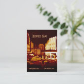 Business Card Art Deco Visitenkarte (Stehend Vorderseite)