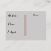 Business Card aus Holz Visitenkarte (Rückseite)