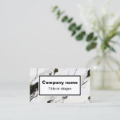 Business Card aus schwarzem und weißem Marmor Visitenkarte (Stehend Vorderseite)
