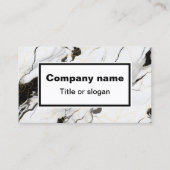 Business Card aus schwarzem und weißem Marmor Visitenkarte (Vorderseite)
