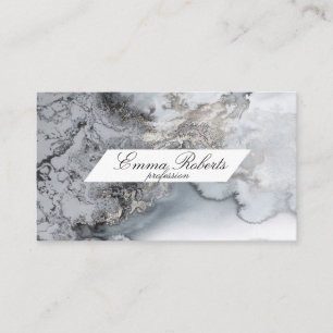 Business Card aus weißem grauem Marmor Visitenkarte