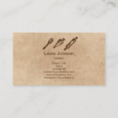 Business Card Backen und Kochen Visitenkarte (Rückseite)