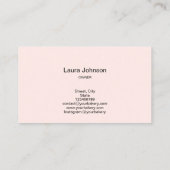 Business Card Backen und Kochen Visitenkarte (Rückseite)