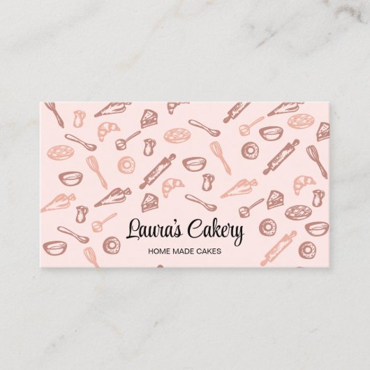 Business Card Backen und Kochen Visitenkarte (Vorderseite)