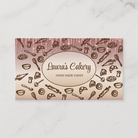 Business Card Backen und Kochen Visitenkarte (Vorderseite)