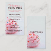 Business Card Bäckerei Blue Pink Visitenkarte (Vorne/Hinten)
