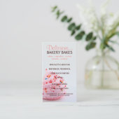 Business Card Bäckerei Blue Pink Visitenkarte (Stehend Vorderseite)