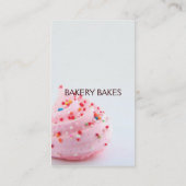 Business Card Bäckerei Blue Pink Visitenkarte (Rückseite)