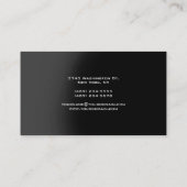 Business Card beruflich Black Gray Manager Visitenkarte (Rückseite)