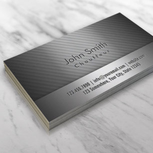 Business Card beruflich Grauer Chauffeur Visitenkarte
