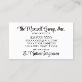 Business Card beruflich Services Visitenkarte (Rückseite)