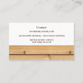 Business Card beruflichen Holzschnitzel Visitenkarte (Rückseite)