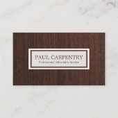 Business Card beruflichen Holzschnitzel Visitenkarte (Vorderseite)