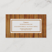 Business Card beruflichen Holzschnitzel Visitenkarte (Rückseite)