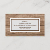 Business Card beruflichen Holzschnitzel Visitenkarte (Rückseite)